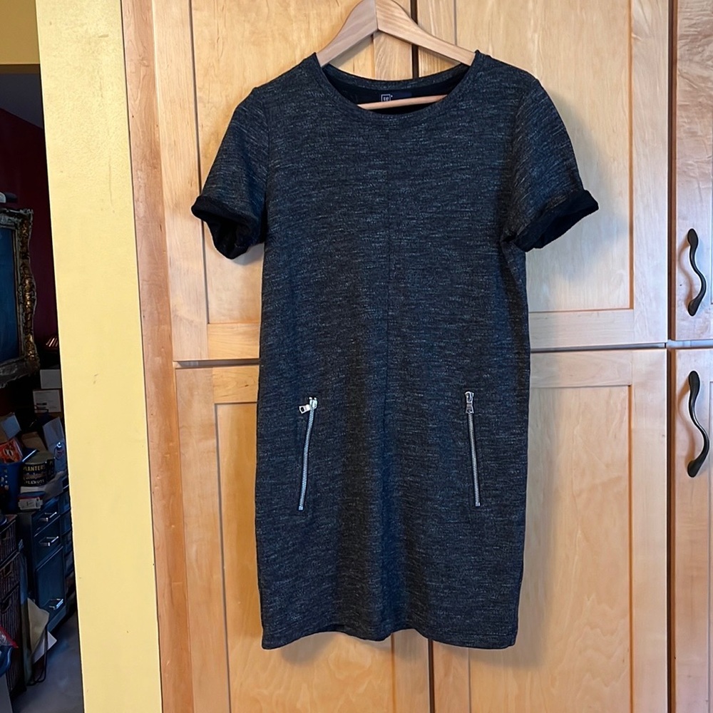 Gap Dress with zippers, gray, size small